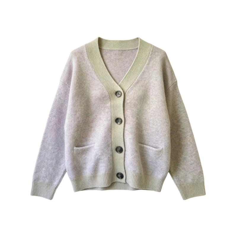 V Neck Mohair Cardigan - NY033